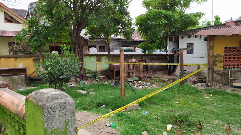 Lokasi penyerangan anjing Pitbull terhadap warga di Jalan Tidung 10, Kelurahan Mapala, Kecamatan Rappocini, Kota Makassar, Sulawesi Selatan, Senin 25 November 2019. (Foto: Medcom.id/Syawaluddin)