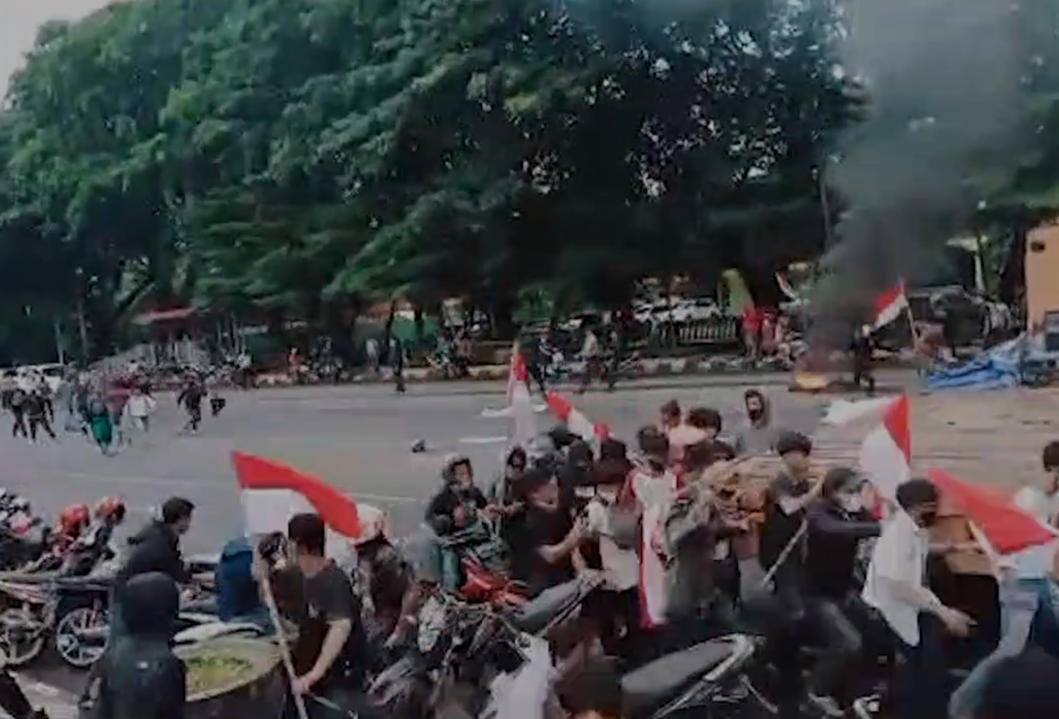 Massa demo penolakan Rizieq Shihab di Makassar/Dok. Istimewa