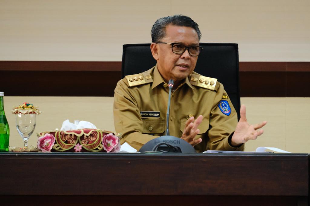 Gubernur Sulawesi Selatan Nurdin Abdullah saat memimpin Coffee Morning pada Senin, 25 Januari 2021. (Sumber: Sulselprov.go.id)