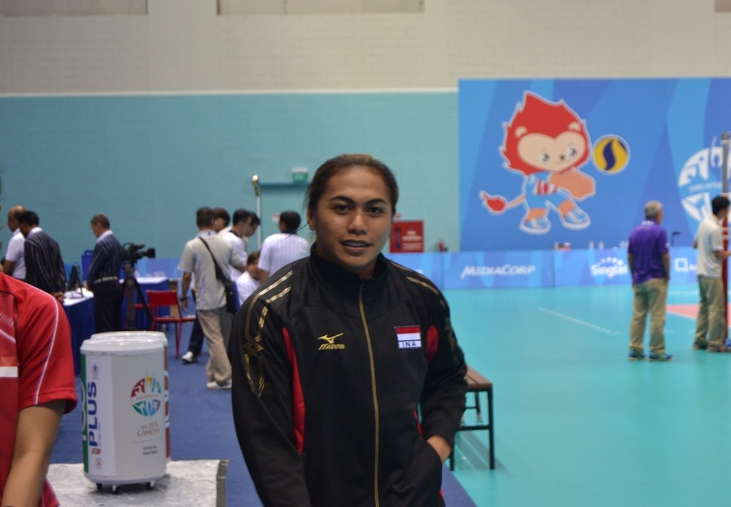 Mantan atlet voli putri nasional, Aprilia Manganang. (MTVN / Achmad Firdaus)