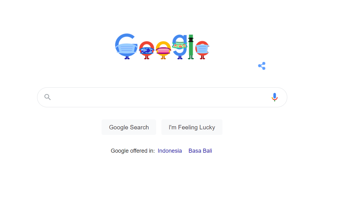 Google doodle hari ini meningatkan pentingnya penggunaan masker di tengah pandemi covid-19