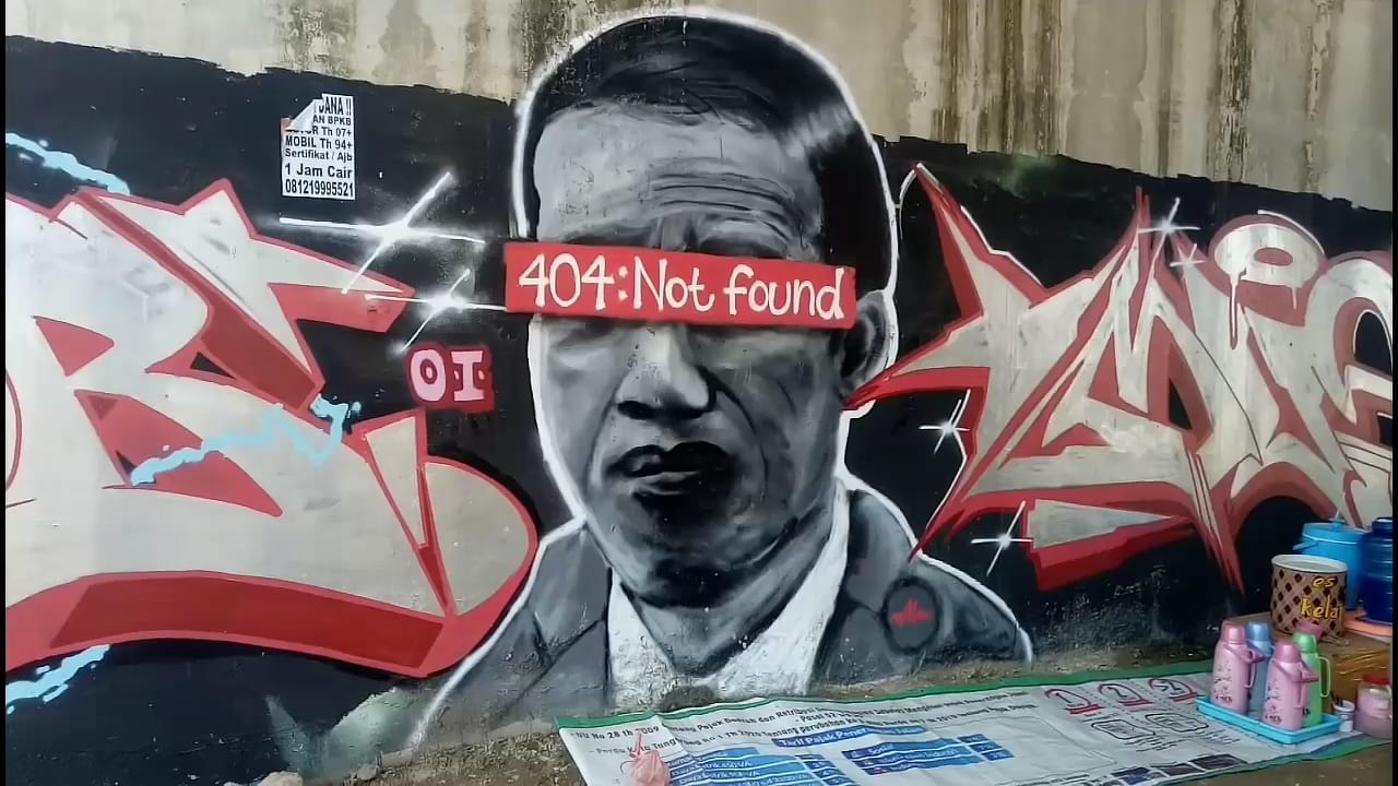 Mural wajah Presiden Jokowi