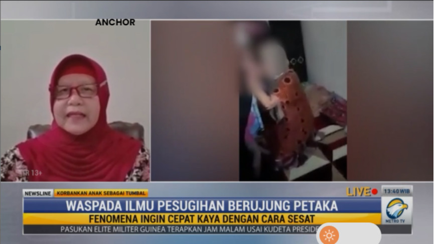Sosiolog Universitas Padjadjaran Nunung Nurwati menyayangkan praktik penganiayaan anak oleh orang tua dengan motif dugaan pesugihan. Metro TV