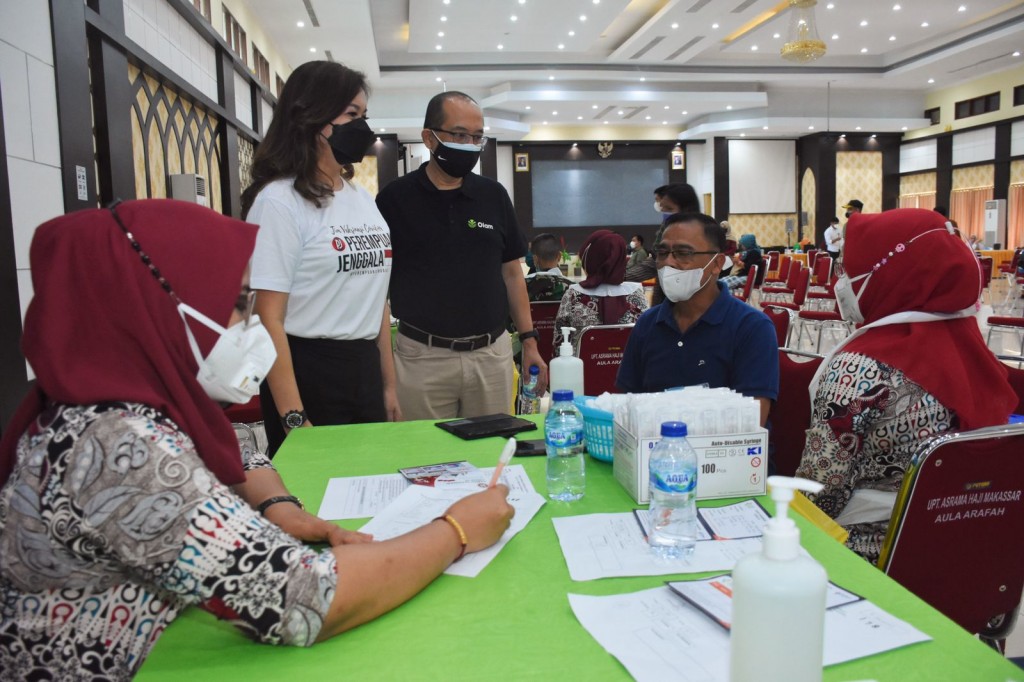 Vaksinasi Covid-19 digelar Perempuan Jenggala di Makassar. Istimewa