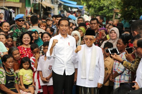Presiden Joko Widodo dan Wakil Presiden Ma'ruf Amin. MI/Ramdani.