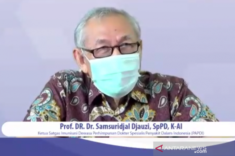 Ketua Satuan Tugas (Satgas) Imunisasi Dewasa Perhimpunan Dokter Spesialis Penyakit Dalam Indonesia (PAPDI), Samsuridjal Djauzi