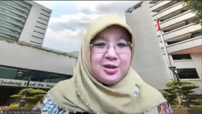 juru bicara vaksinasi covid-19 Kemenkes, Siti Nadia Tarmizi dalam diskusi virtual
