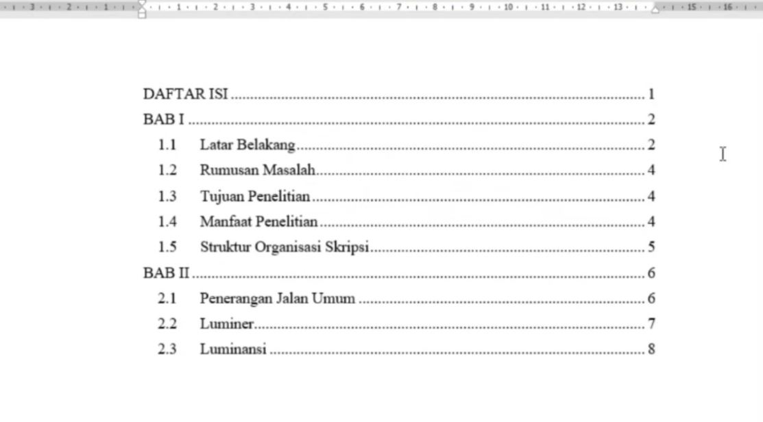 Cara membuat daftar isi otomatis ms word (YouTube)
