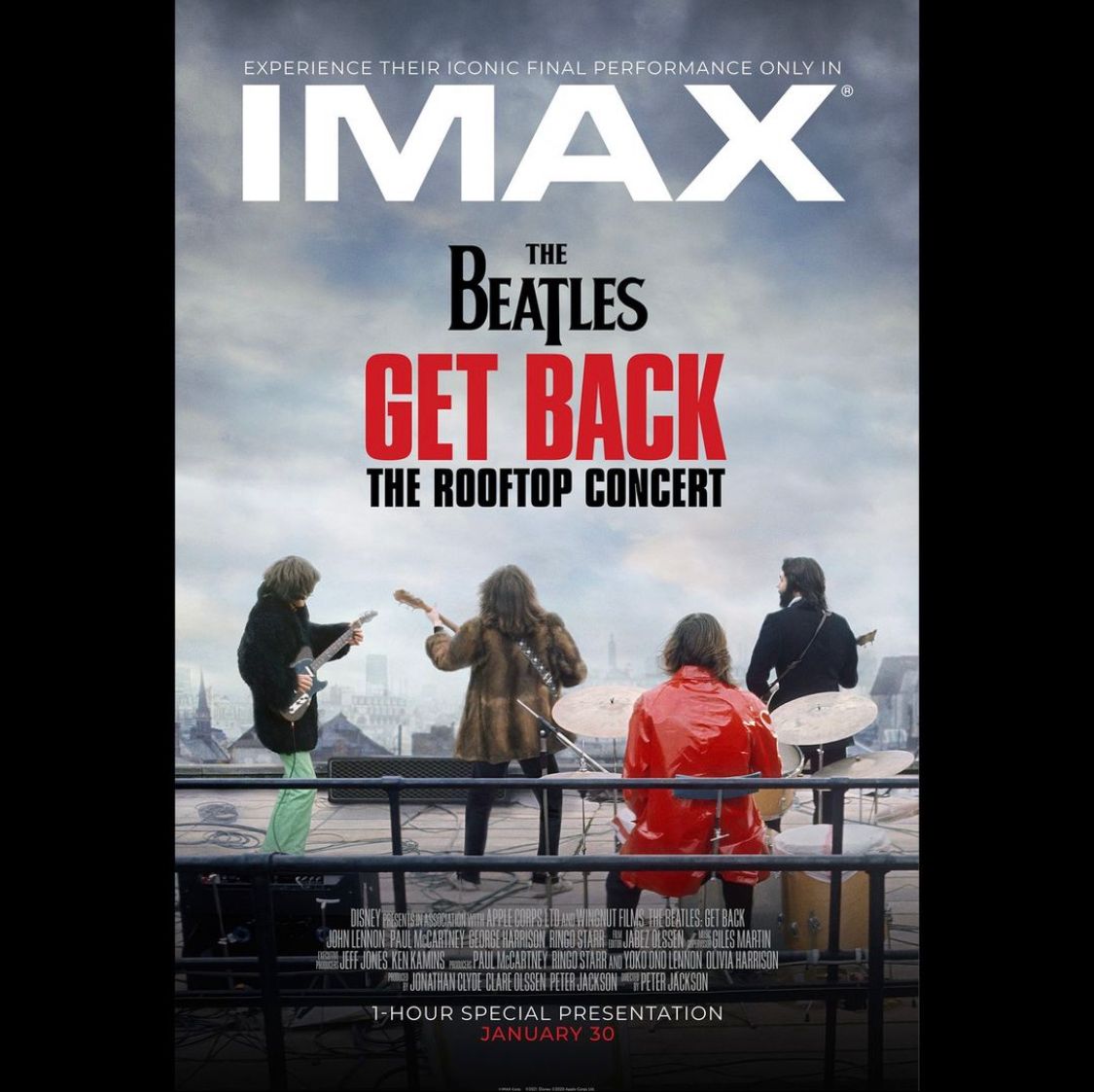 Poster film The Beatles: Get Back-The Rooftop Concert. Foto: Instagram @thebeatles