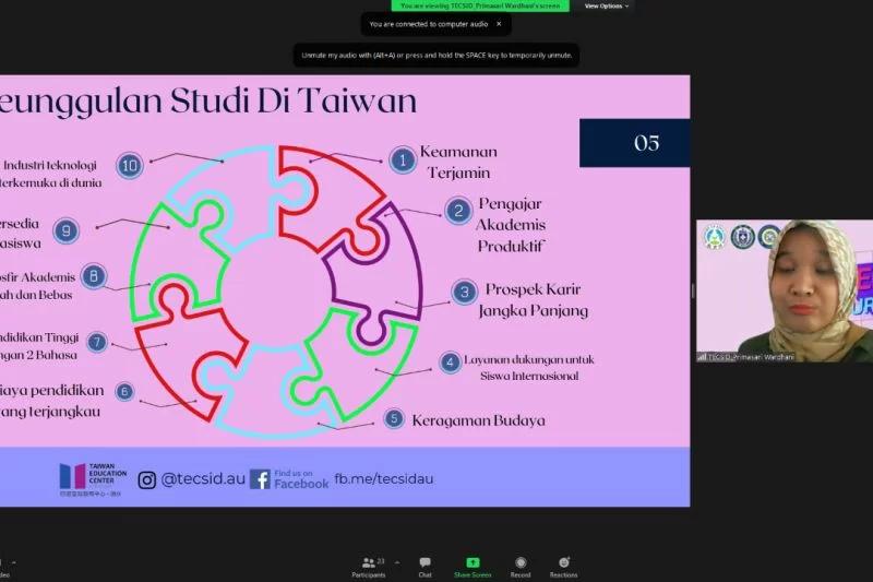 Sosialisasi keunggulan kampus di Taiwan yang digelar Taiwan Education Center bersama Unhas beberapa waktu lalu. Foto: Antara/HO-Unhas