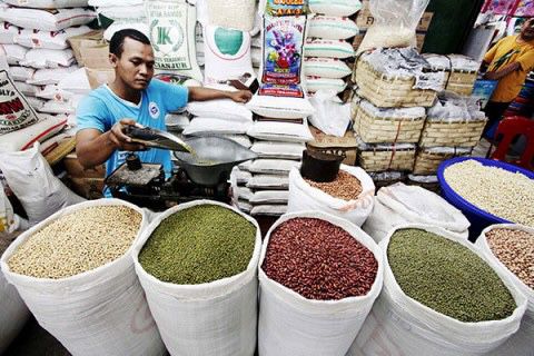 Ilustrasi stok dan harga pangan di pasar tradisional. Foto: Media Indonesia