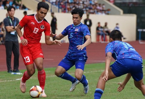 Suasana pertandingan Indonesia vs Thailand (twitter: @PSSI)