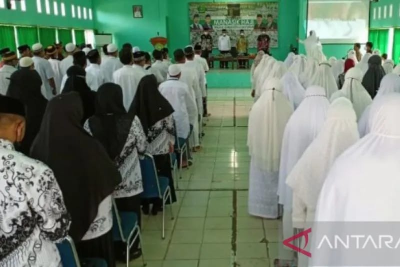 Sebanyak 124 orang Jamaah Calon Haji (JCH) Kabupaten Luwu saat mengikuti bimbingan manasik haji. ANTARA/HO-Kemenag Sulsel