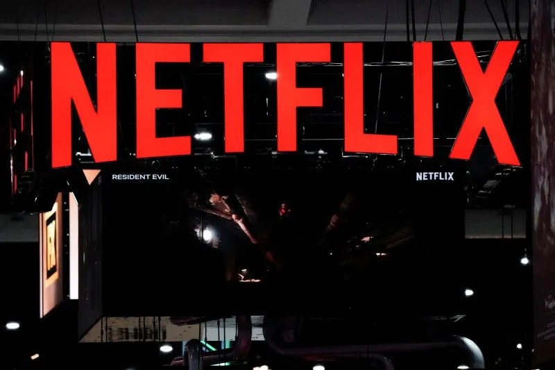 Signage at the Netflix booth is seen on the convention floor at Comic-Con International in San Diego, California, U.S., July 21, 2022. REUTERS/Bing Guan (REUTERS/BING GUAN)