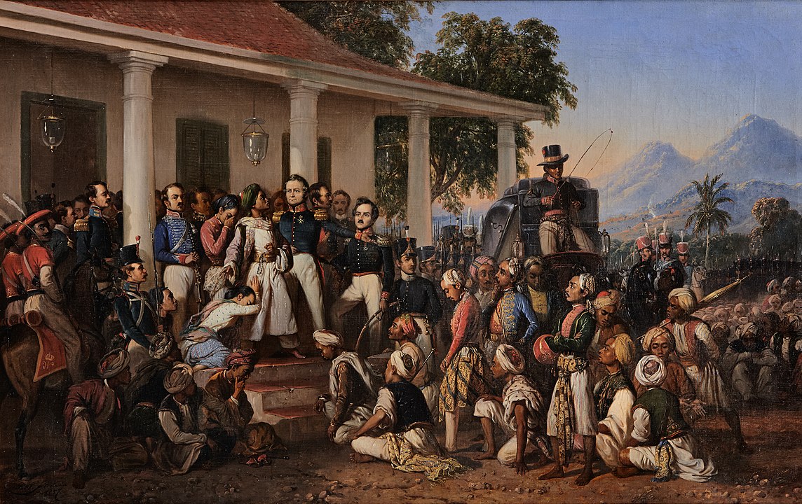 Lukisan Penangkapan Pangeran Diponegoro (1857) karya Raden Saleh. (Wikipedia)