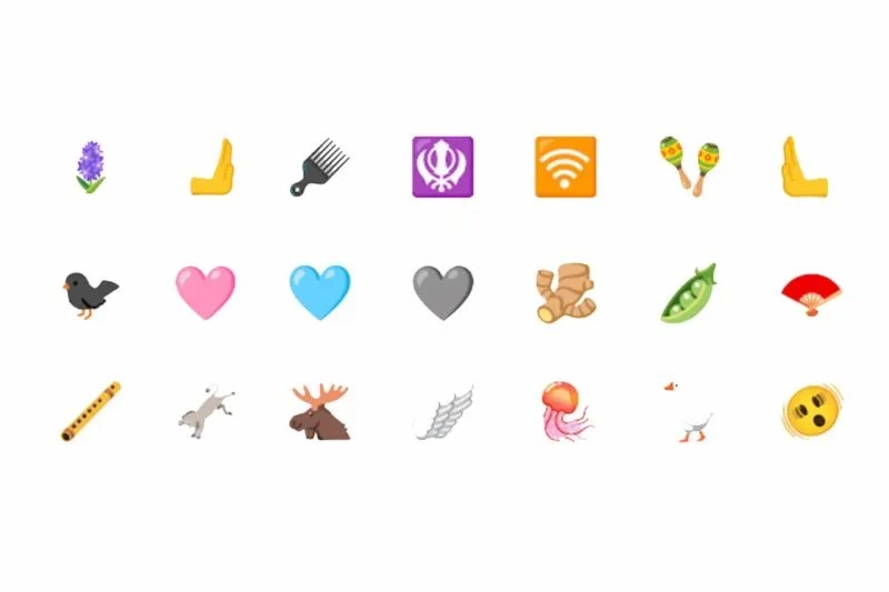 Set emoji baru berjumlah 21 yang disiapkan Google untuk para pengguna Android. ANTARA/HO-Google.