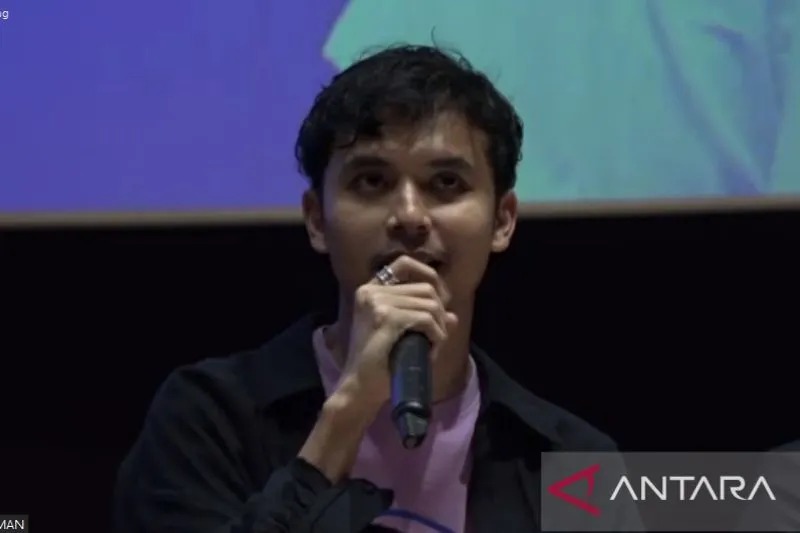 Tangkapan layar - Aktor Jourdy Pranata, Festival Ambassador Jakarta Film Week 2022 saat konferensi pers pada Jumat (16/9/2022) (ANTARA/Suci Nurhaliza)