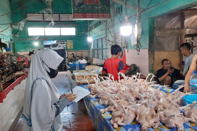 Tim Disdag Makassar melakukan pengecekan harga di pasar tradisional. Antara/HO Pemkot Makassar Andalkan Tim Garda untuk Kendalikan Inflasi