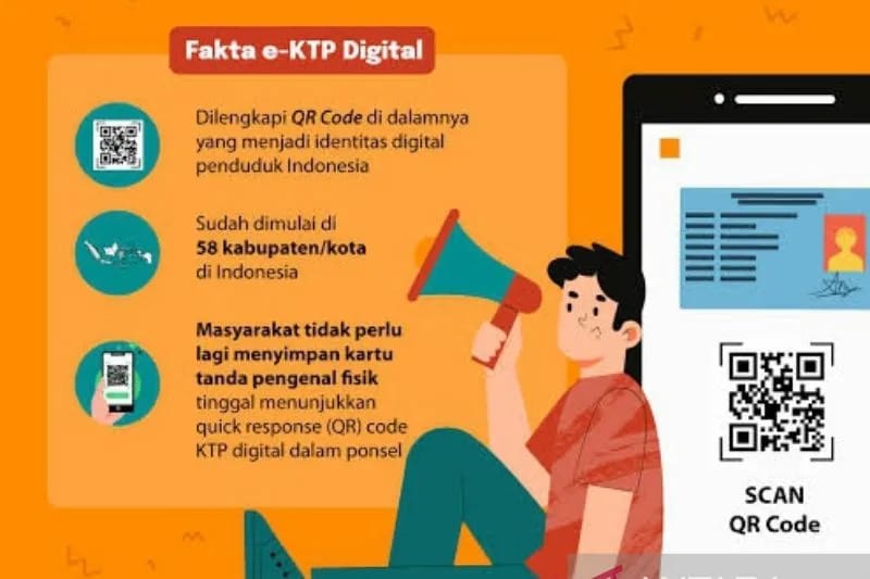 Informasi penggunaan KTP digital. FOTO/ ANTARA/HO/kEMENDAGRI