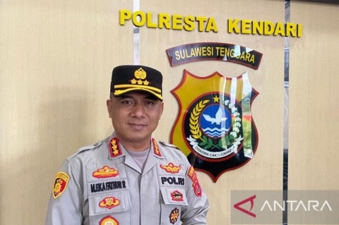 Kapolresta Kendari Kombes Pol Muhammad Eka Fathurrahman. (Antara/La Ode Muh Deden Saputra)